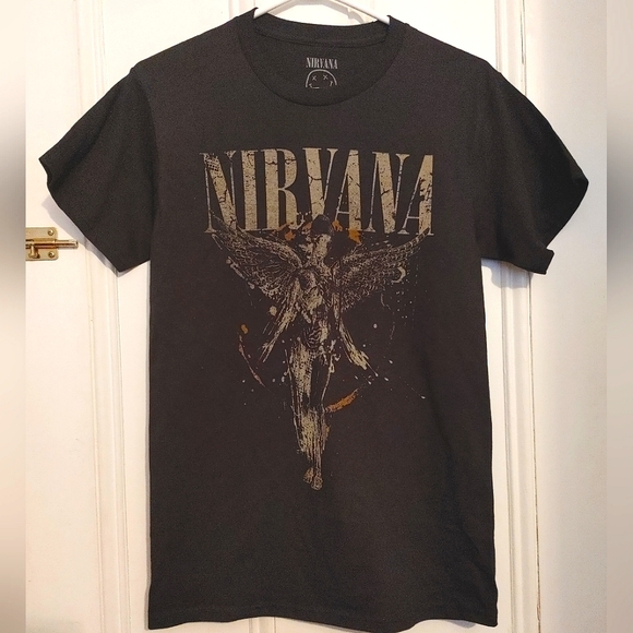 band merch Shirts Nirvana Rare T Shirt 9s Grunge In Utero Kurt